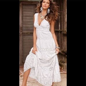NWT Boston Proper Boho White Eyelet Lace Maxi M